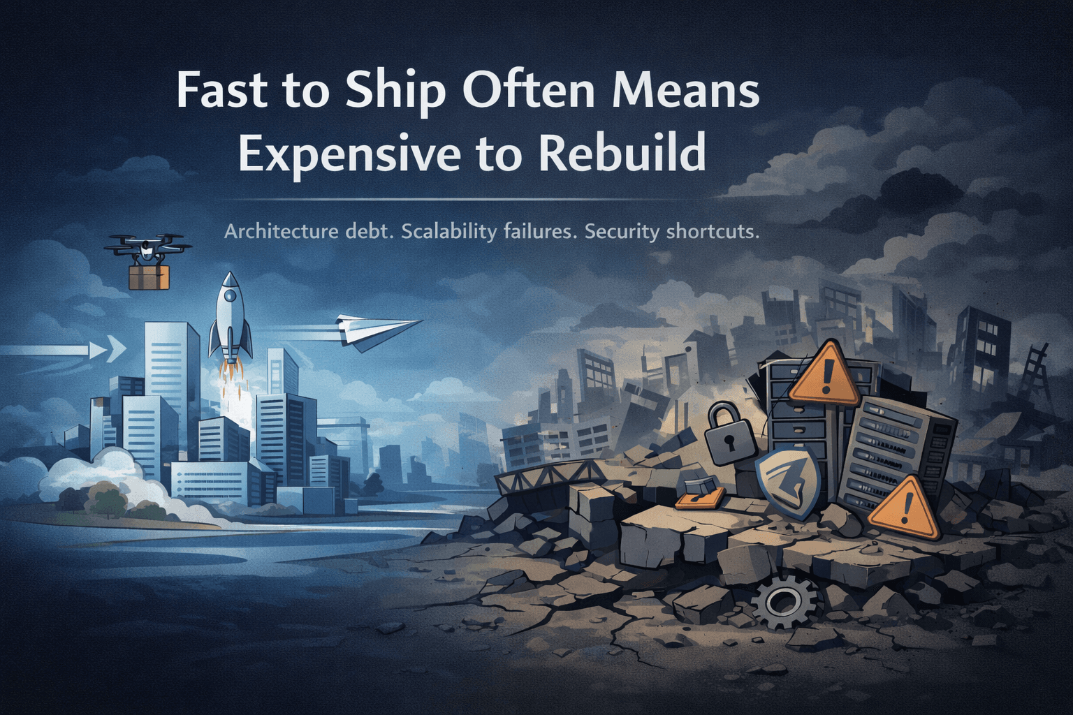 fast-to-ship-often-means-expensive-to-rebuild-thriving-city-launch-versus-collapsed-infrastructure-with-security-warnings