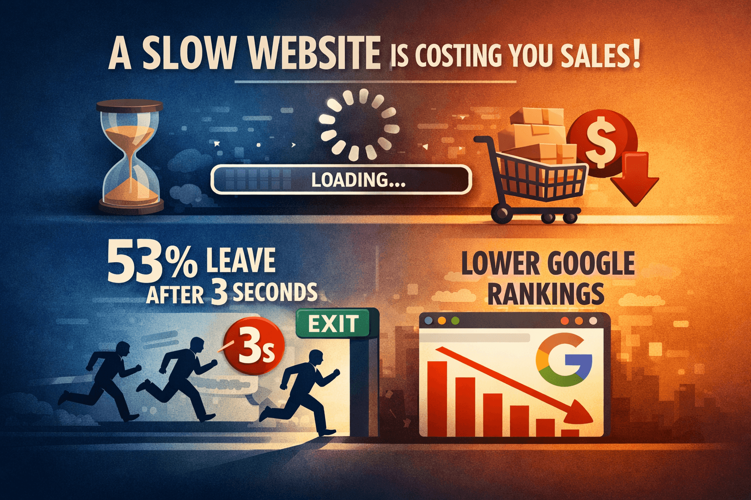 slow-website-infographic-showing-loading-delay-sales-loss-and-lower-google-rankings