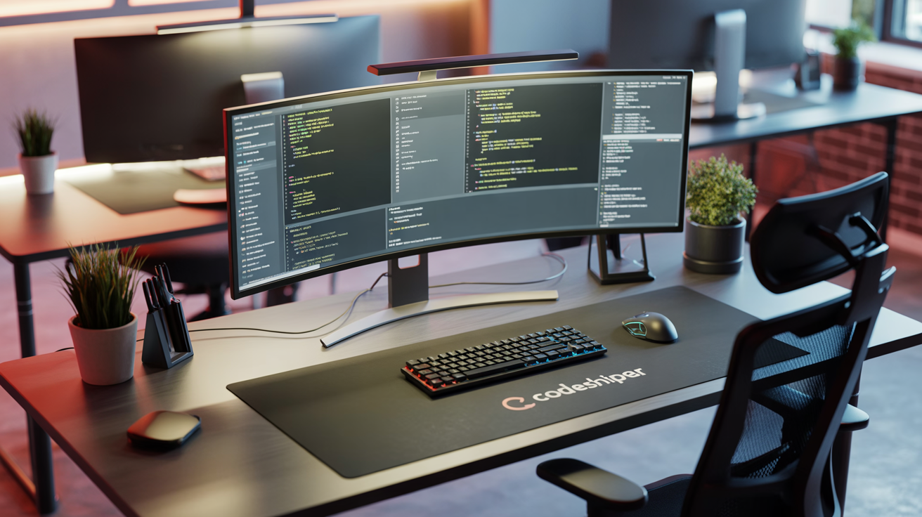 codeshiper-branded-developer-workspace-with-ultrawide-monitor-displaying-code-mechanical-keyboard-and-modern-office-setup